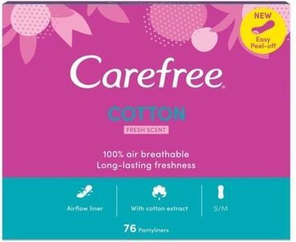 Carefree Hygenic Cotton Fresh Insoles 76Pcs (76 x)