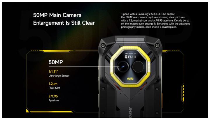 Actual product image Ulefone ARMOR MINI 20T PRO 5G 8/256GB MECHA BLACK (256 GB, Mecha Black, 4.70", Dual SIM, 50 Mpx, 5G)