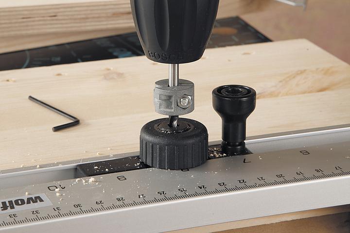 Produktbild wolfcraft wolfcraft 1 Univ.-Tiefenstopp-Set 3-tlg. ø6,8,10mm (6, 8, 10 mm)