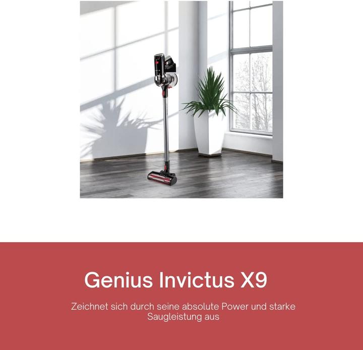 Actual product image Genius X9 cordless vacuum cleaner, set 14 pcs.