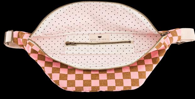 Actual product image Rose in April Bauchtasche Schachbrettmuster Karamell-Erdbeere