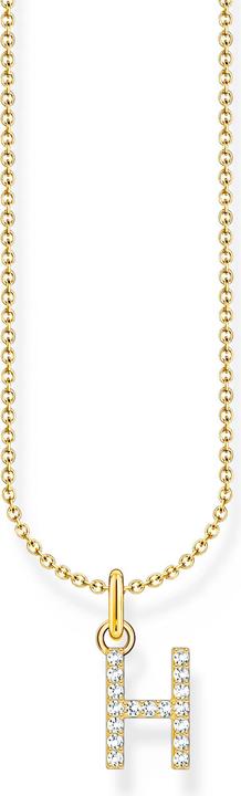 Actual product image Thomas Sabo Chain with letter pendant H gold-plated (38 - 45 cm)
