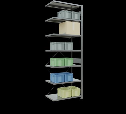 Actual product image Schulte Lagertechnik MULTIplus250 boltless bay system with cross brace