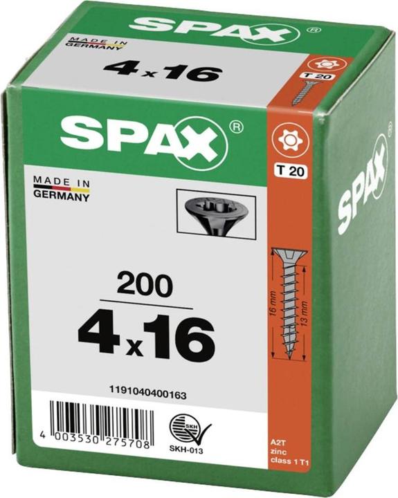 Etichetta energetica Spax Viti mordenti per pannelli truciolati (200 Viti per pezzo)