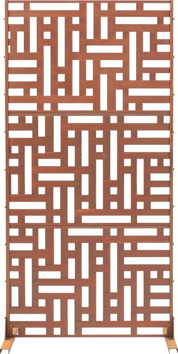 Actual product image Casa.Pro Trennwand Bernalda 180x90 cm Stahl Edelrost (180 x 90 x 40 cm)