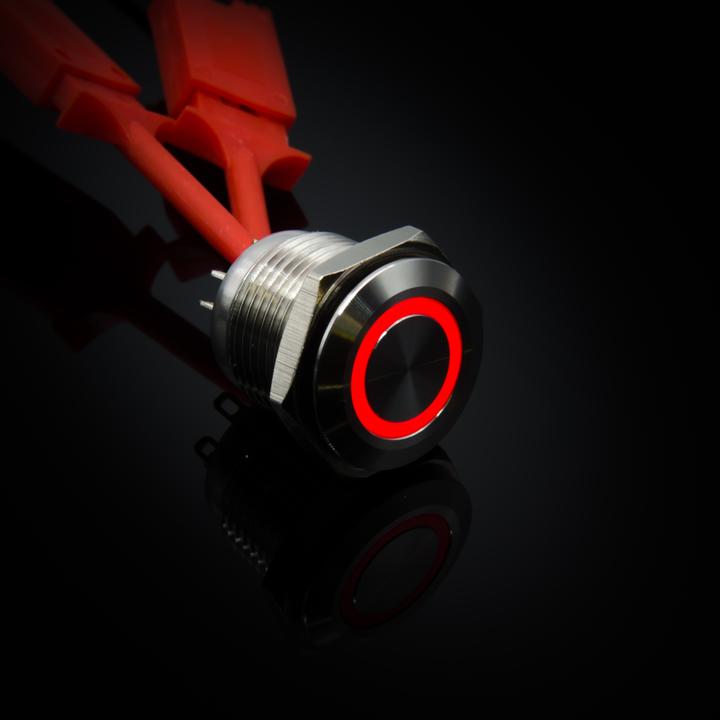 Immagine prodotto Purecrea Pulsante rialzato da 16 mm con illuminazione RGB 5V - acciaio inox
