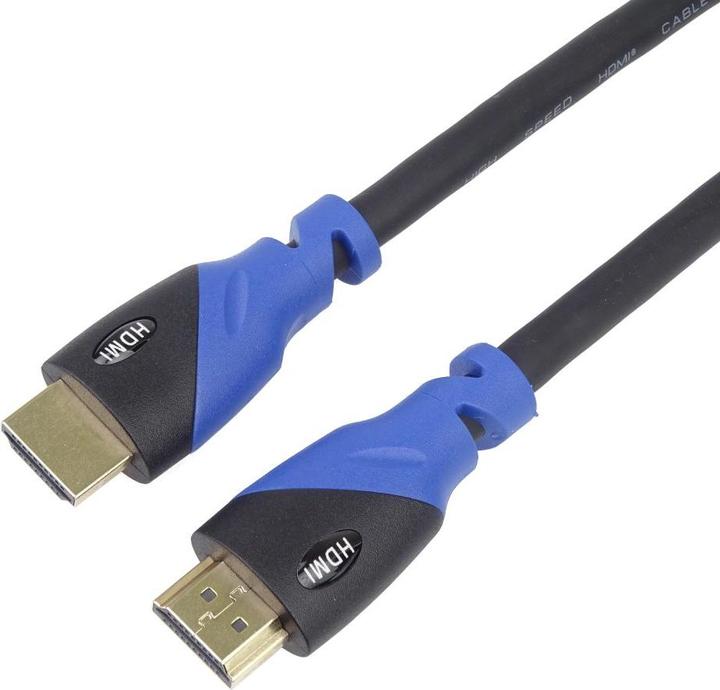 Immagine prodotto PremiumCord Cavo Ultra HDTV z Cavo HDMI2.0 HDMI Tipo A (Standard) Nero, Blu (0.50 m, HDMI)