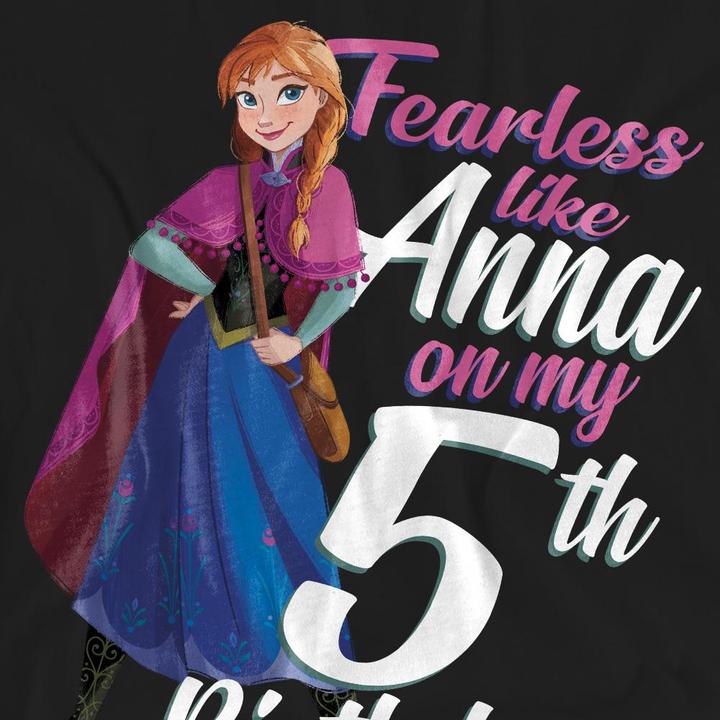 Immagine prodotto Disney Frozen Fearless Like Anna Maglietta 5° Compleanno Adulto Unisex (XXL)
