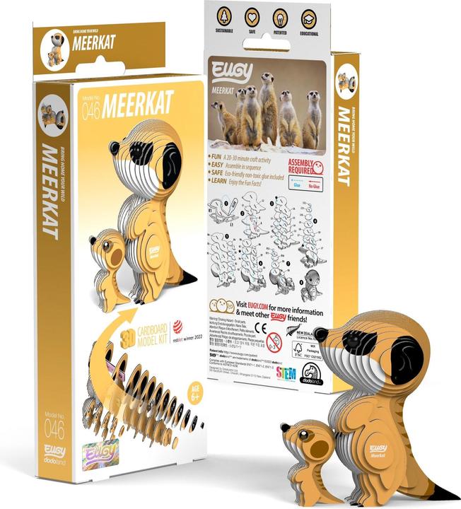 Produktbild Eugy Erdmännchen - 3D Karton Figuren Modellbausatz