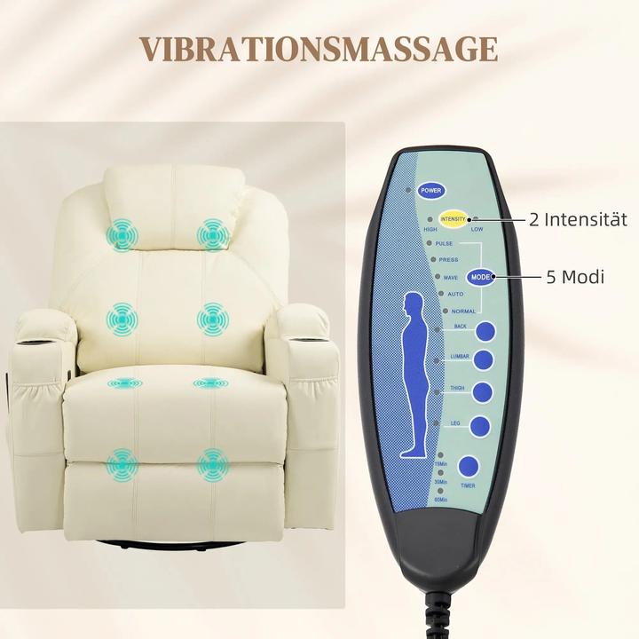 Actual product image Swisshandel24 Relax armchair massage function electric reclining function, rocking function, swivelling spring