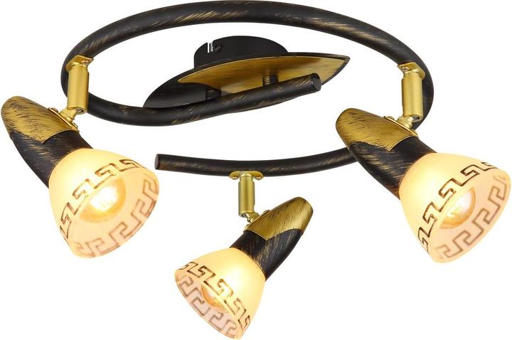 Immagine prodotto Globo Faretto NOVARA, patinato oro, 5449-3 (E14)