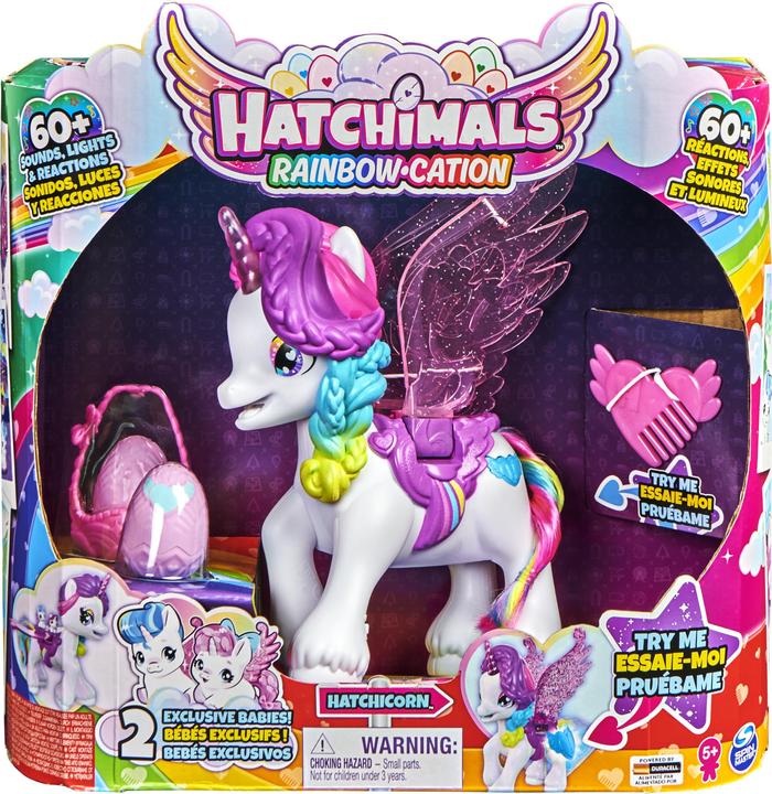 Produktbild Hatchimals Interaktives Einhorn mit beweglichen Flügeln und über 60 Licht- und Soundeffekten