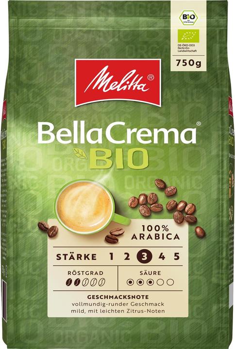 Actual product image Melitta Coffee beans Bella Crema Bio 750 g (750 g, Medium roast)