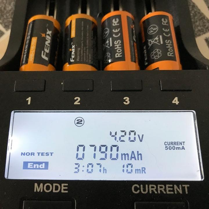 Immagine prodotto Fenix Batteria, 3,7 V max. 760mAh al litio (4 pz., 16340, 760 mAh)