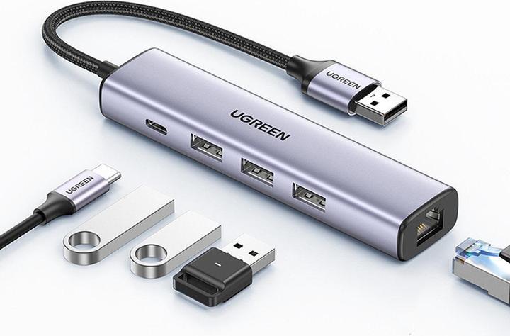 Immagine prodotto Ugreen Gigabit Ethernet Adapter Hub mit USB PD (USB-C, 4 Porti)