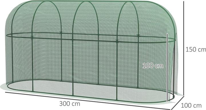 Actual product image Outsunny Plant protection net with frame and zip fastener