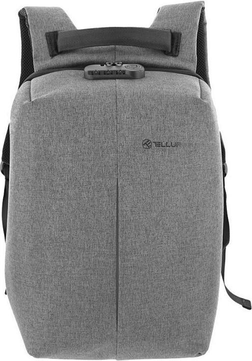 Tellur Zaino per notebook 15.6 Antifurto V2, porta USB, grigio