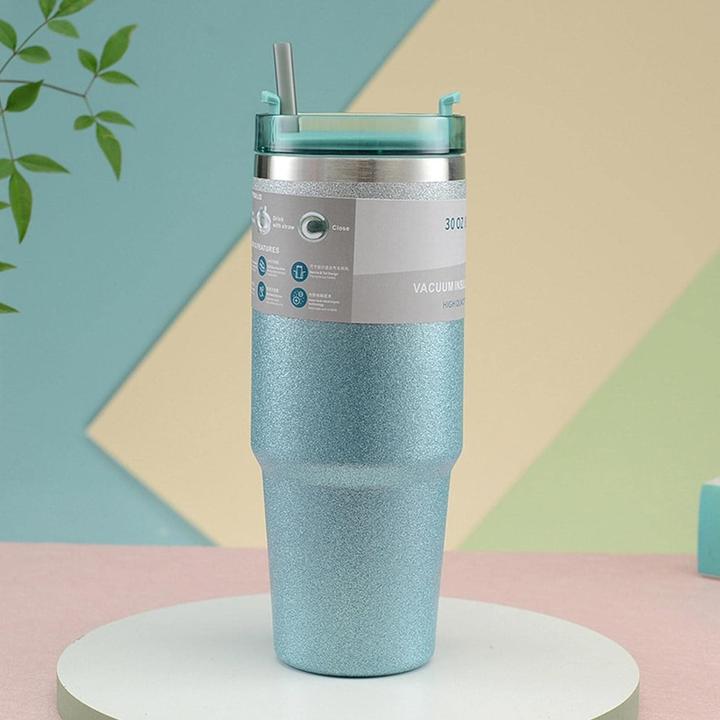 Produktbild ASMI Edelstahl Glitzer Thermobecher, Kaffeebecher, Auto-Tumbler-Becher, 900ml (0.89 l)