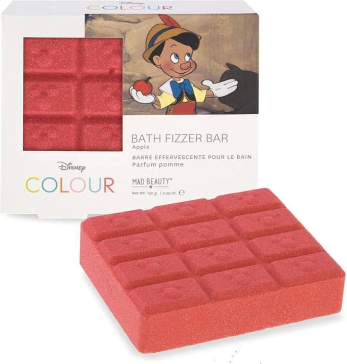 Produktbild Mad Beauty Sparkling bath bomb in the shape of a chocolate table Color Bath Fizzer Bar Pinocchio (Badekugeln)