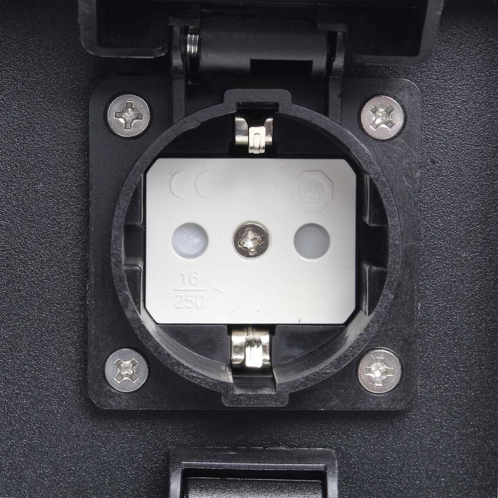 Produktbild Wiltec Gartensteckdose 2fach Aluminium Aussensteckdose IP44 Steckdosensäule Steckdose