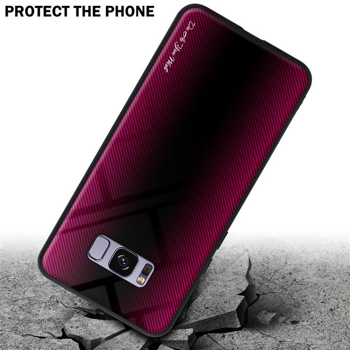 Actual product image Cadorabo TPU Striped Glass Cover (Samsung Galaxy S8+)