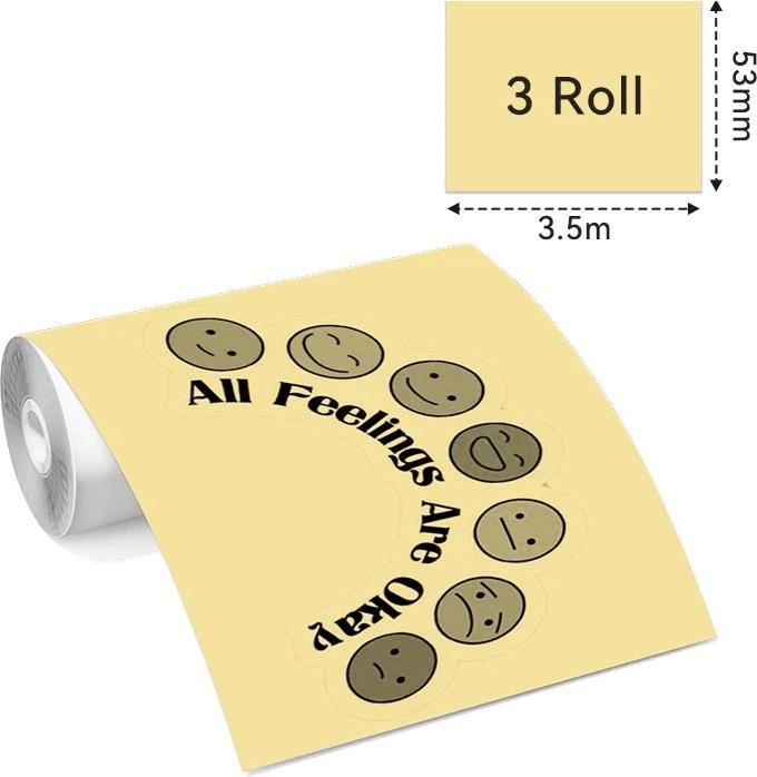 Actual product image Phomemo 53 mm Stickerpapier für T02 & Q02 & M02 (3 Rollen/Box)