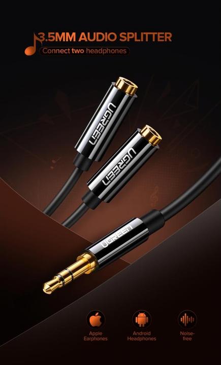Actual product image Ugreen 3.5mm Stereo Audio Splitter (0.20 m, 3.5mm jack (AUX))