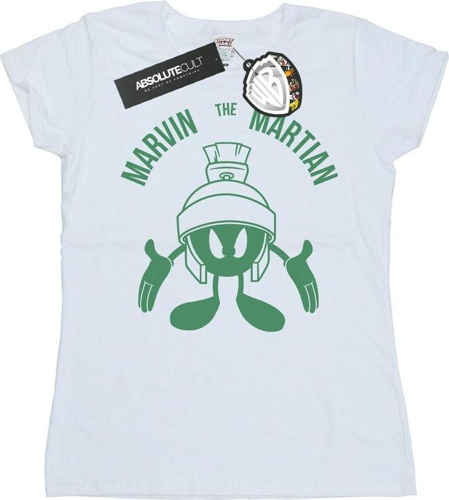 Actual product image Looney Tunes Womens/Ladies Marvin The Martian Large Head Cotton T-Shirt (XXL)