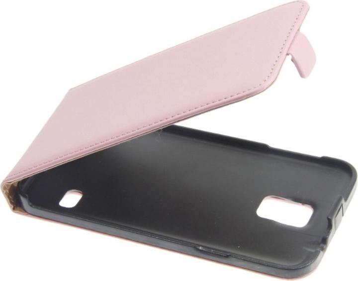 Actual product image OEM Slim Leather Flip Case S5 Galaxy G900 pink (Samsung Galaxy S5)