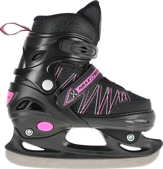 Produktbild Nils Rollschuhe/Hockeyskates Extreme NH11912 schwarz-pink - PU70 mm/82A (S 31-34) (31)