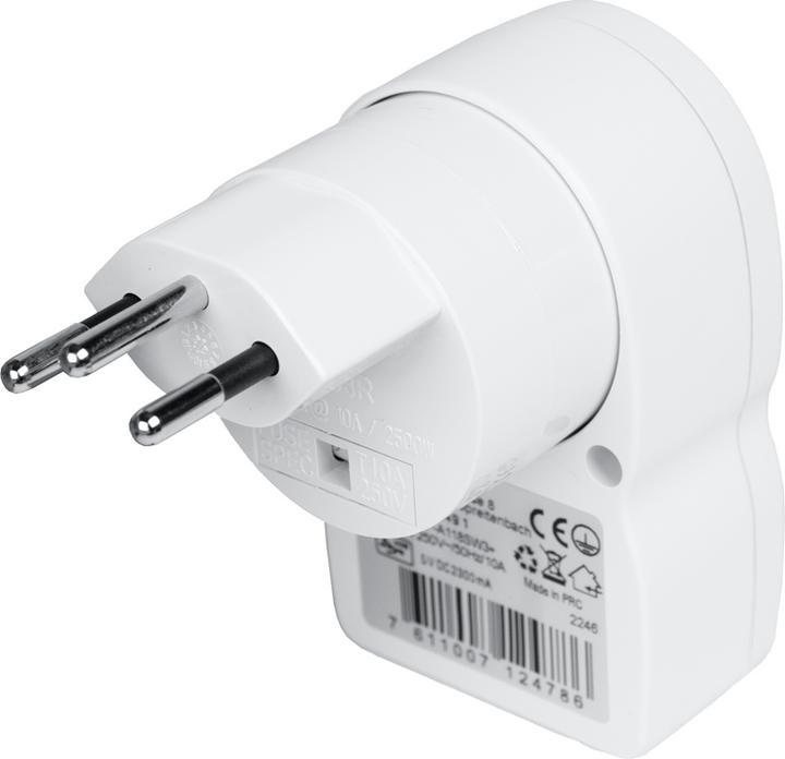 Immagine prodotto Steffen Adattatore World Socket 1xUSB - Svizzera T12, uscita 5V/2300mA