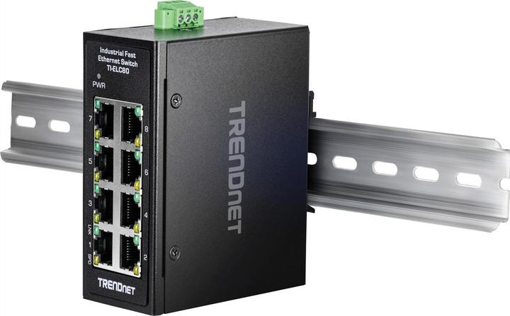 Immagine prodotto Trendnet Mini switch Ethernet a 8 porte TI-ELC80 per guida DIN industriale (8 Porti)