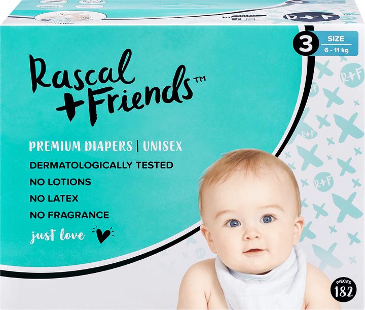 Immagine prodotto Rascal+Friends Premium (Dimensione 3, Pacco mensile, 182 Pezzo/i)