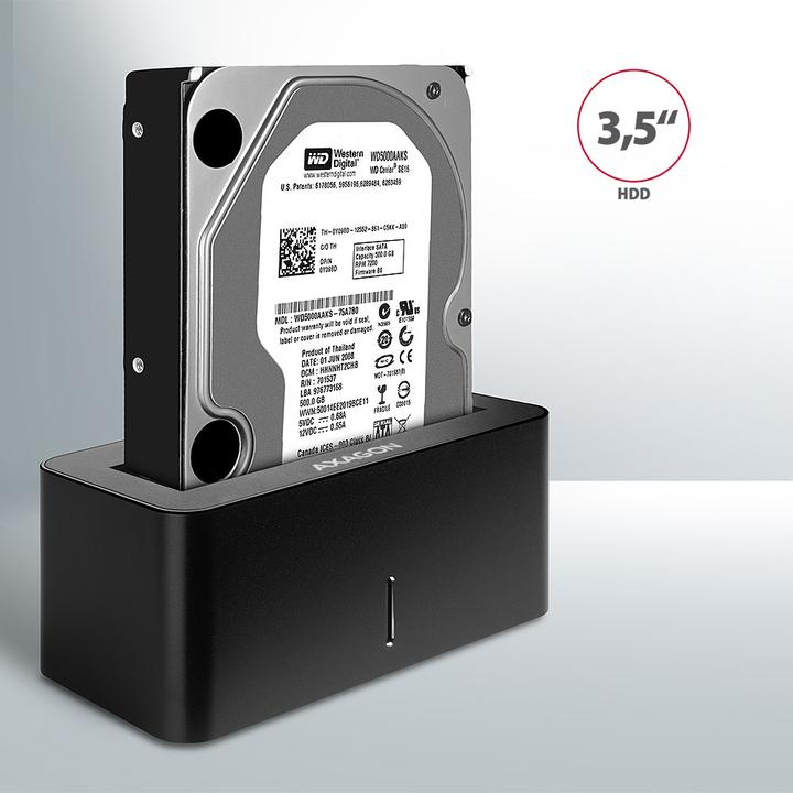 Immagine prodotto Axagon ADSA-SN Storage Drive Docking Station USB 3.2 Gen 1 (3.1 Gen 1) Type-A Nero (3.5")