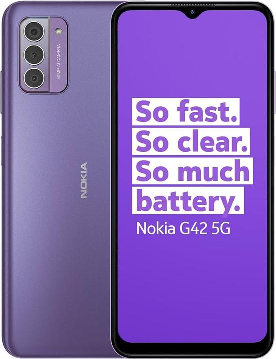 Immagine prodotto Nokia G42 5G (128 GB, Purple, 6.56", Doppia SIM, 50 Mpx, 5G)