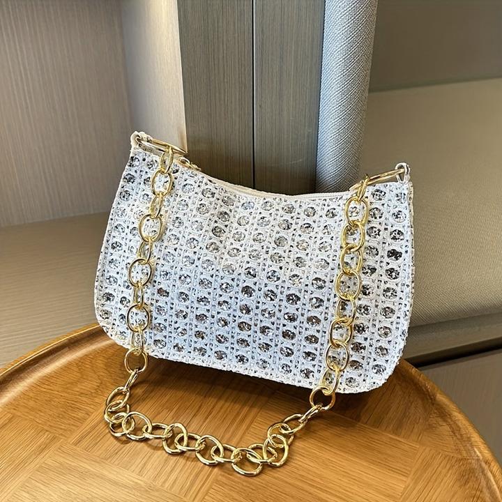 Only-Bags.Store Retro bedruckte klassische Unterarmtasche, einfache Umhängetasche, lässige Handtasche, Shopping