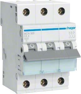 Produktbild Hager HAG MCN300 C0,5 Einbauautomat 3p