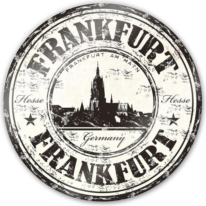 Produktbild Trenddeko Poststempel Frankfurt - rund (Ø 30 cm)