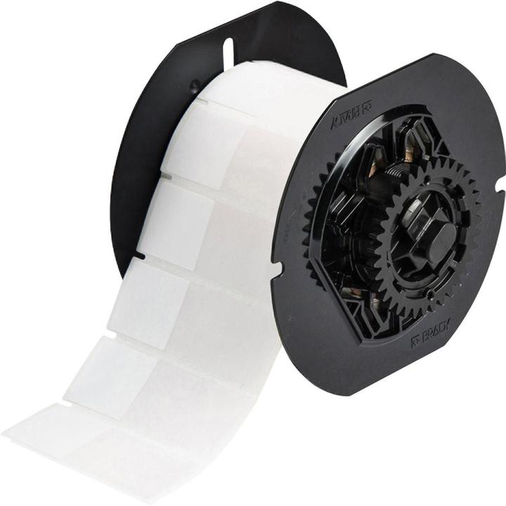 Produktbild Brady B33-131-427, selbstlaminierendes Vinyl, Weiss/Transparent, matt, 25.40 x 25.40(66.68) mm, per