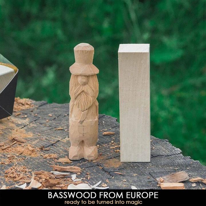 Actual product image Beaver Craft Lime wood carving blocks 18 pieces