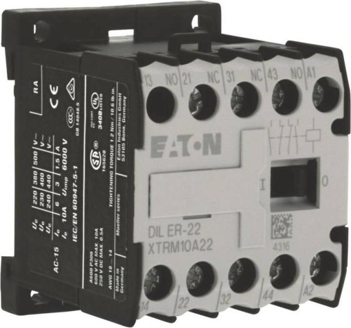 Immagine prodotto Eaton Contattore piccolo DILER DILER-22-G(24VDC) 2 contatti NO/2 NC 24 V/DC