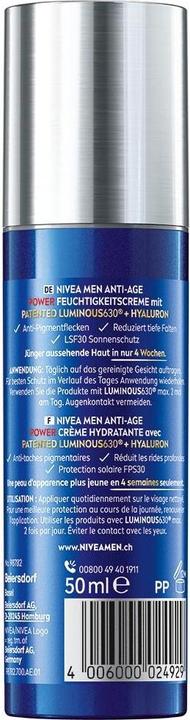 Produktbild NIVEA Men Anti-Age Power (50 ml, 24h Creme, SPF 30)
