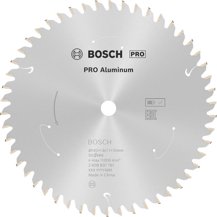 Productafbeelding Bosch Professional Zubehör Cirkelzaagblad Standaard voor Aluminium, 140x1.6/1.1x10, 50 tanden