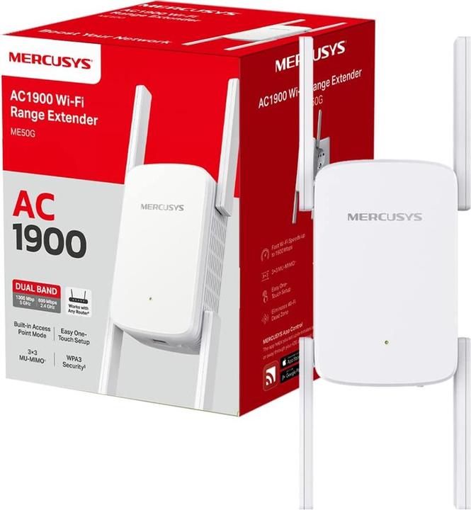 Actual product image Mercusys Repeater ME50G Repeater ME50G (1300 Mbit/s, 600 Mbit/s)