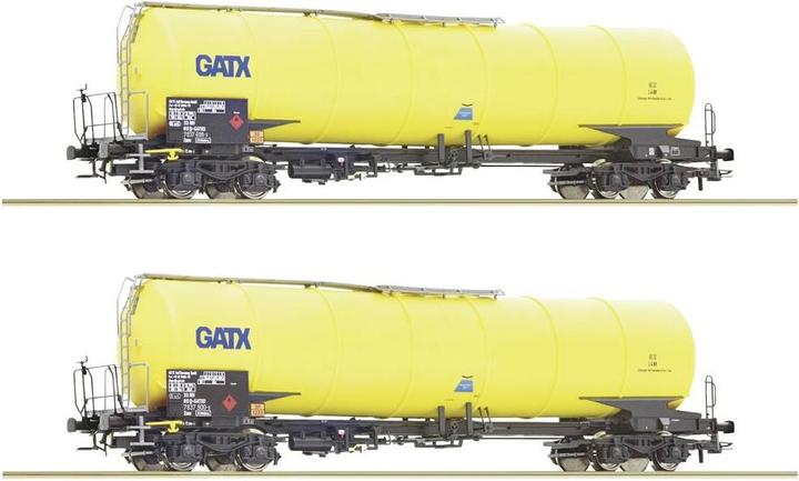 Actual product image Roco H0 Ro Set of 2 tank wagons, Gatx (Dc) (Track H0)