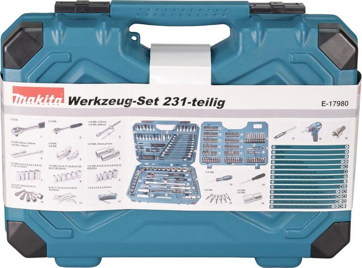 Actual product image Makita Hand tool set (231 pieces)