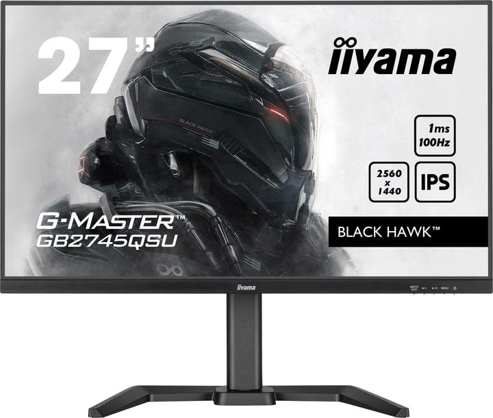 Produktbild iiyama GB2745QSU-B1 G-Master 68,58cm 27Zoll ETE IPS QHD Black Hawk 100Hz 250cd/m2 1ms HDMI DP USB-HU (2560 x 1440 Pixel, 27")