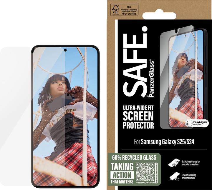 Produktbild PanzerGlass SAFE. by ® Displayschutz Ultra-Wide Fit (1 Stück, Samsung Galaxy S25)