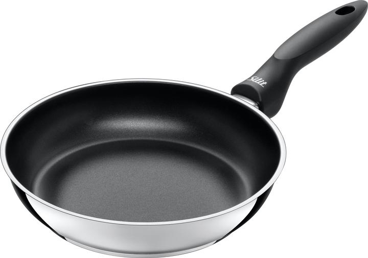 Produktbild Silit Antihaft Pfanne Edelstahlpfanne Bratpfanne 24cm Domus Induktion beschichtet (24 cm, Bratpfanne, Edelstahl)