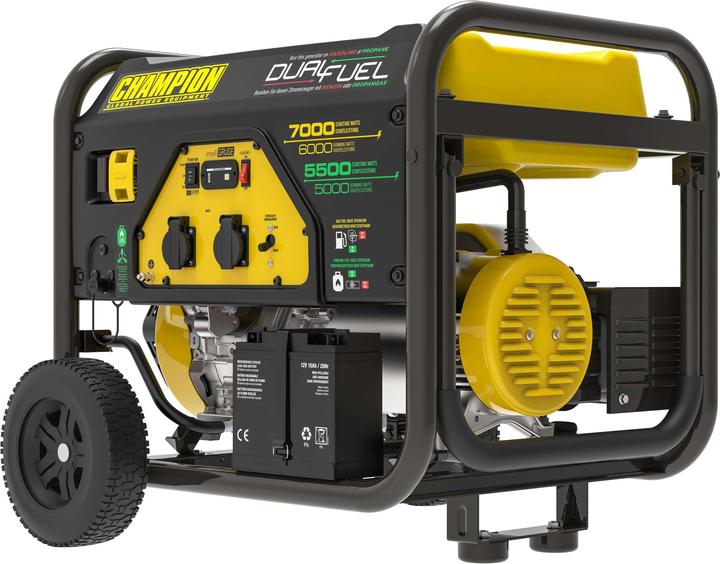 Produktbild Champion Power Equipment 7000 Watt Dual Fuel LPG/Benzin-Generator (6000 W, 23 l)